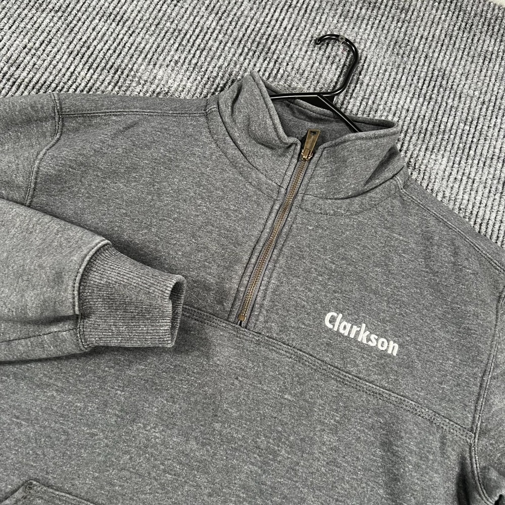 Carhartt Rain Defender Sweatshirt Mens Medium Gray Long Sleeve 1/4 Zip Heavy